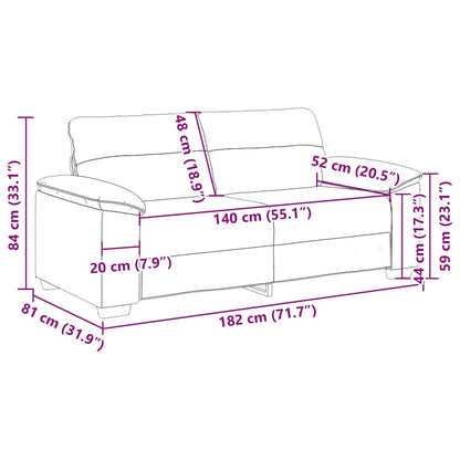 2-sitssoffa cappuccino 140 cm konstläder